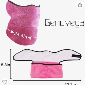 Neck Gaiter Face Covering  Wrap Earmuff withThick Fleece Fur Scarf Fasemask Rose